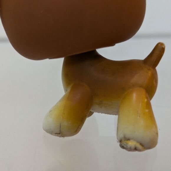 Littlest Pet Shop #25 Brown White Boxer Puppy Dog, Brown Eyes Bobblehead - Picture 7 of 9